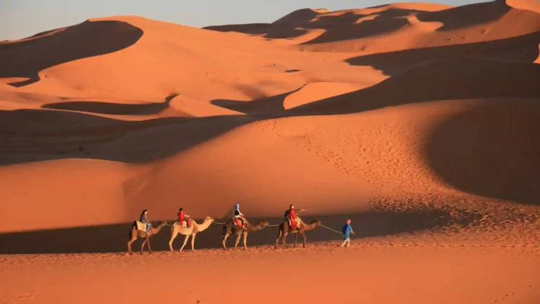 Sunrise and Sunset in Merzouga Sahara Desert